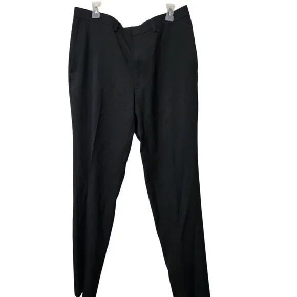 Haggar Dress Pants Size 36x32 Black Flat Front.   NEW - Picture 2 of 11